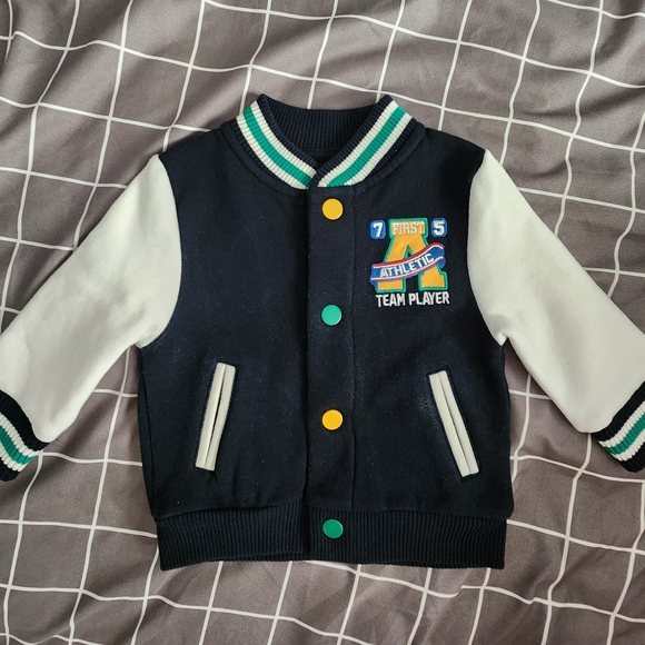 Joe Fresh Other - 🎉Joe Fresh - Navy and White Boy's Jacket - Size: 6-12 Months